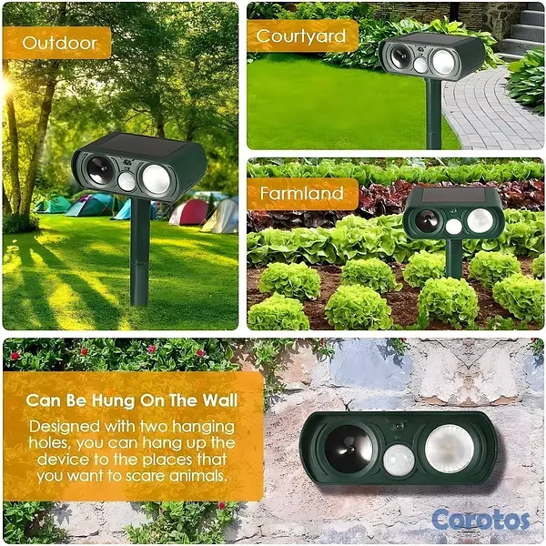 animales y mascotas - Repelente Solar Ultrasonico para Animales Sensor d 6