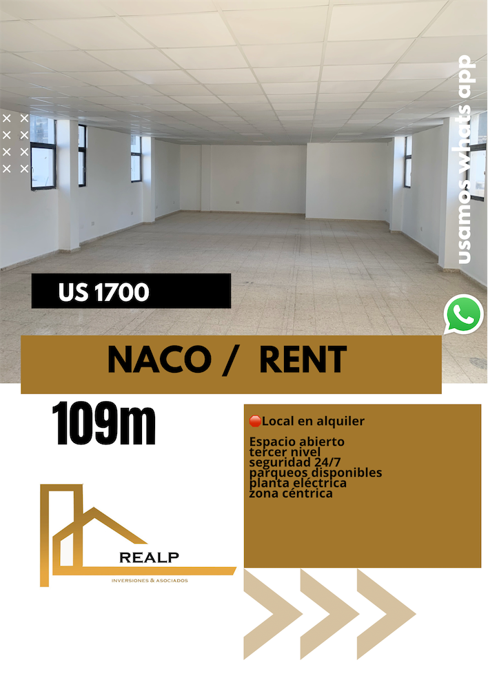 oficinas y locales comerciales - Local en naco 109m 0