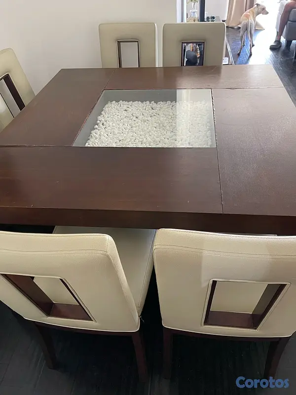 muebles y colchones - Mesa de 8 con sillas 2