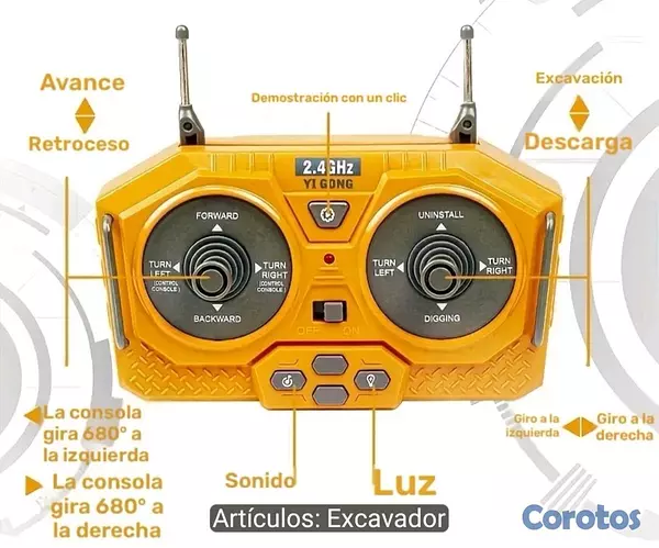 juguetes - Excavator control remoto  7