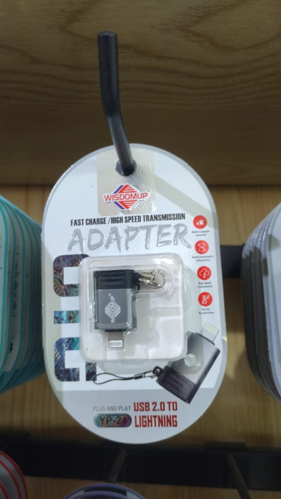 accesorios para electronica - ADAPTADOR OTG USB 2.0 A LIGHTNING WISDOMUP YP24