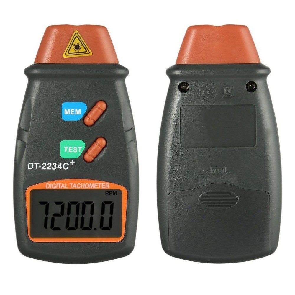 equipos profesionales - Tacometro Laser Digital Medidor de Velocidad LCD Revoluciones RPM 9