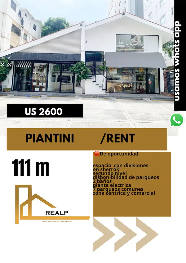 oficinas y locales comerciales - Local céntrico en Piantini  1