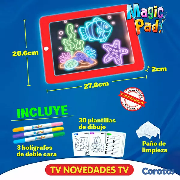 juguetes - PIZARRA DE DIBUJO PARA NIÑOS MAGIC PAD  6