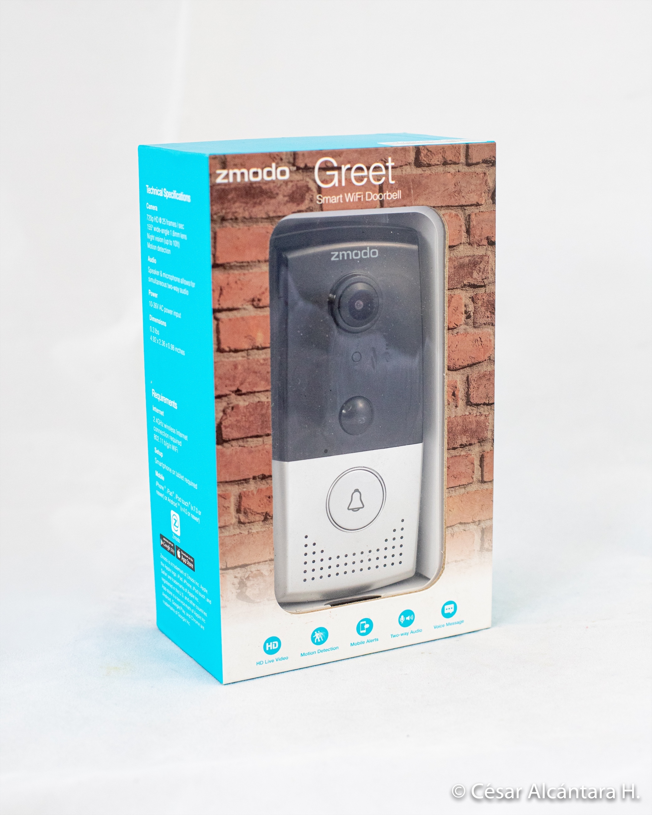otros electronicos - Timbre WiFi (con cámara) - zmodo GREET