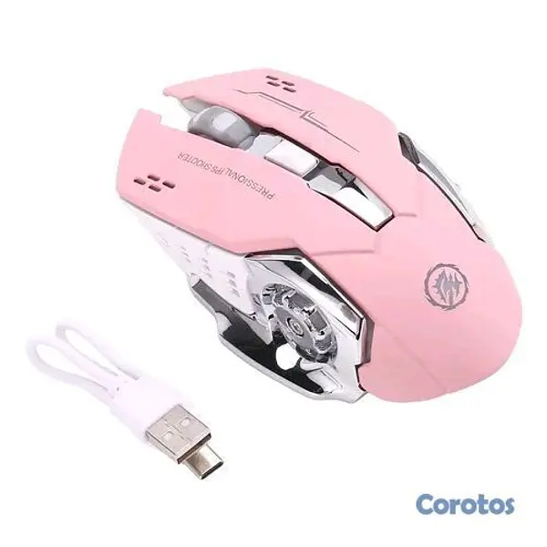 computadoras y laptops - 🖱️ Ratón inalámbrico Bluetooth (Diseño Gamer RGB) 4