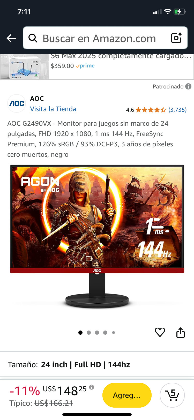 consolas y videojuegos - 
🔥 Combo Gamer: PlayStation 5 + Monitor AOC 144Hz (Impecables) 🔥
 3