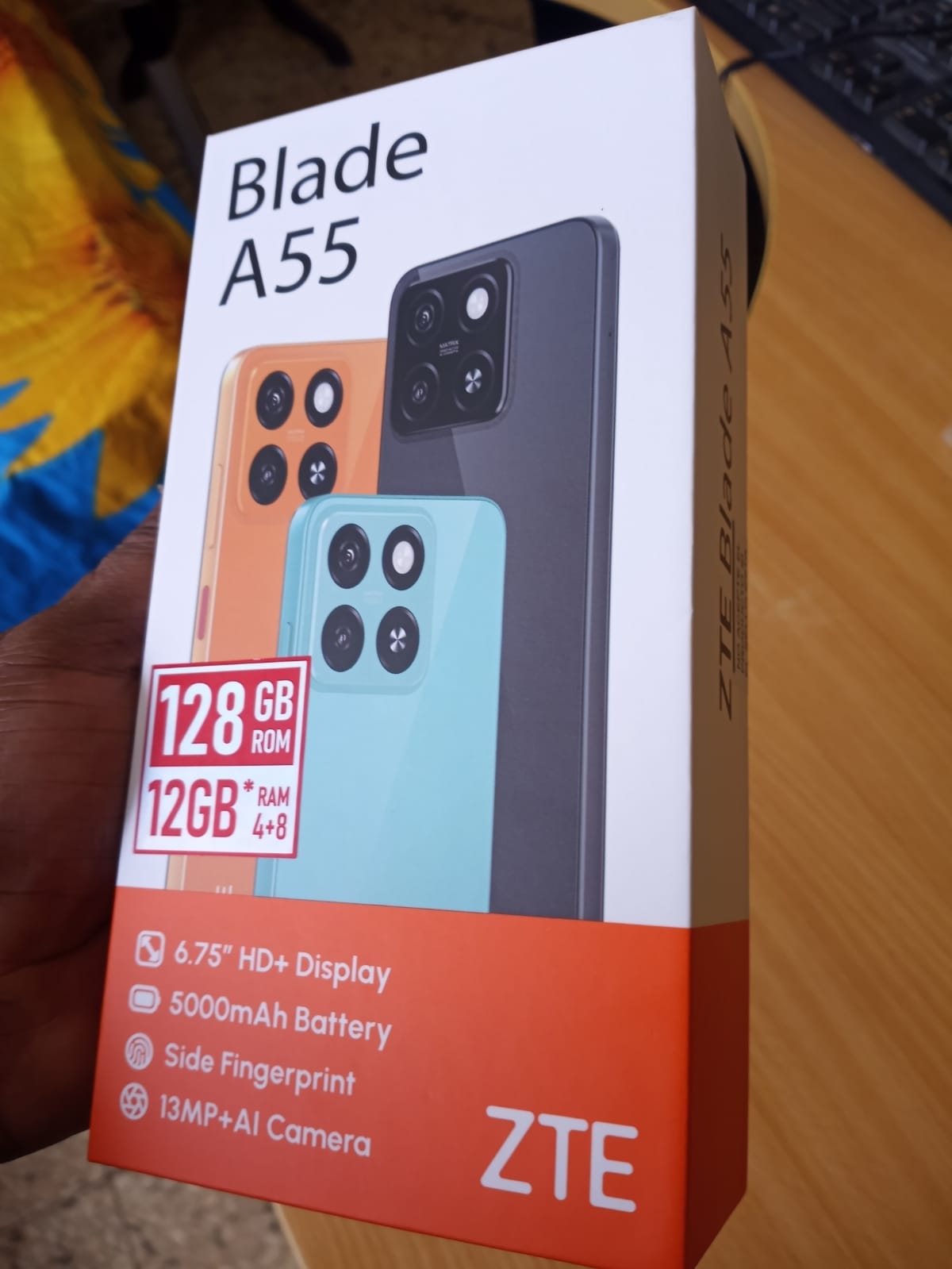 celulares y tabletas - ZTE Blade A55 128gb, 12gb de Ram azul nuevo caja. 1