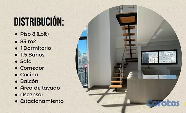 apartamentos - En Venta Apartamento Tipo loff en Naco de 1 habitacion 3