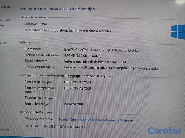 computadoras y laptops - VENDO CPU CON MONITOR, TECLADO Y ANTENA WIFI USA. 10
