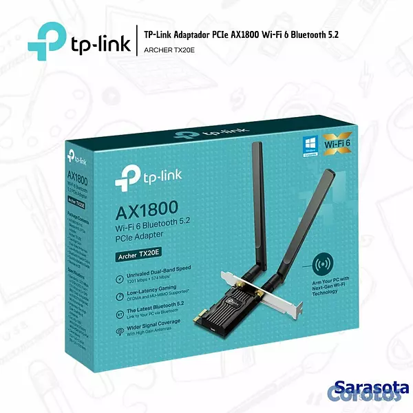 accesorios para electronica - TP-Link Tarjeta Wifi PCIe Archer TX20E 3