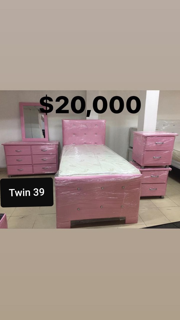 muebles y colchones - Juego de Habitación Twin 39 con Colchon 0