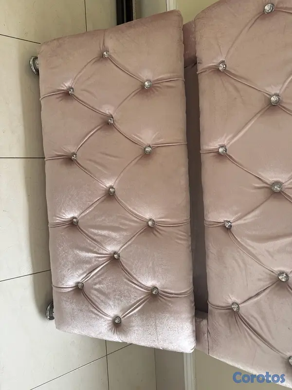 muebles y colchones - Base de cama Twin Rosa 2