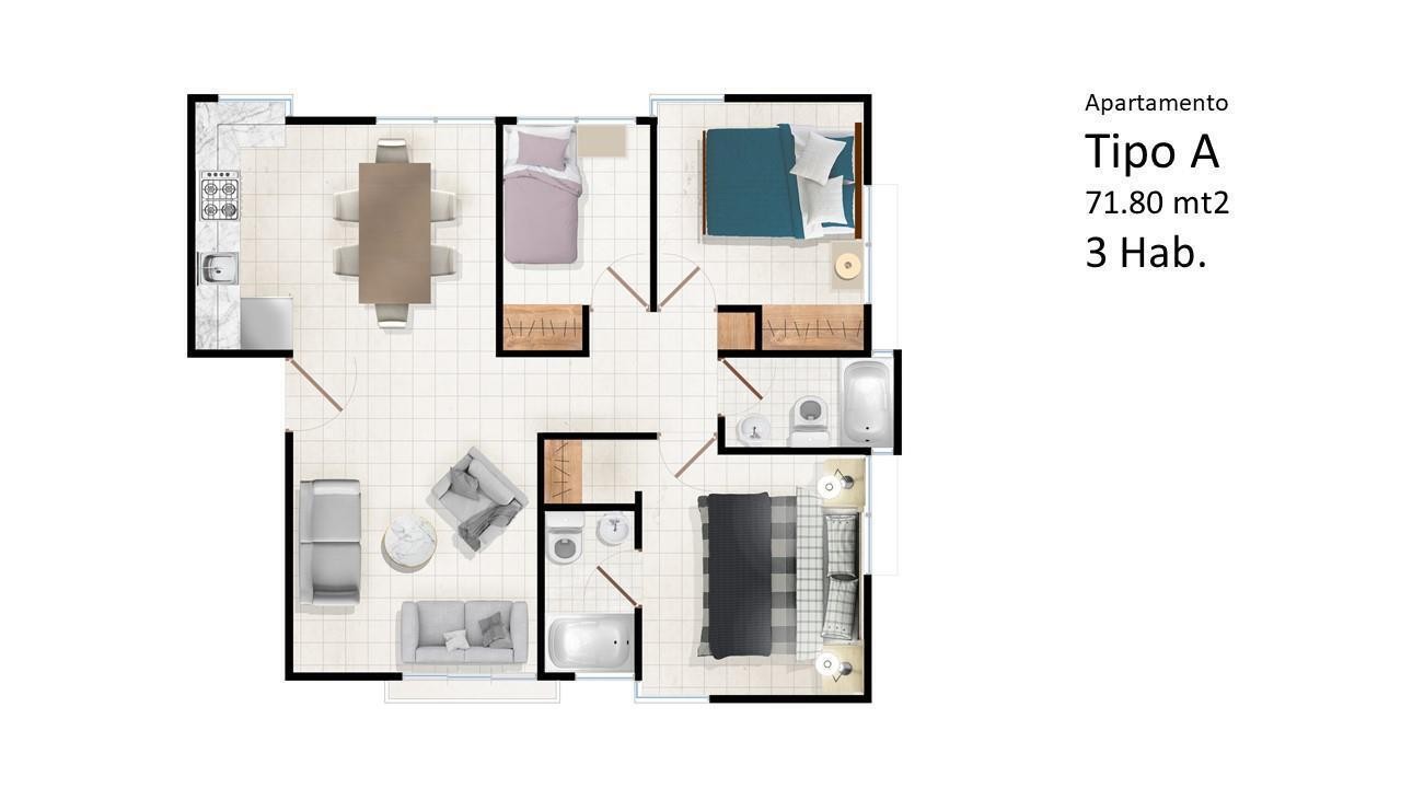 apartamentos - Venta de Proyecto de Apartamento en la Charles de Gaulle 8