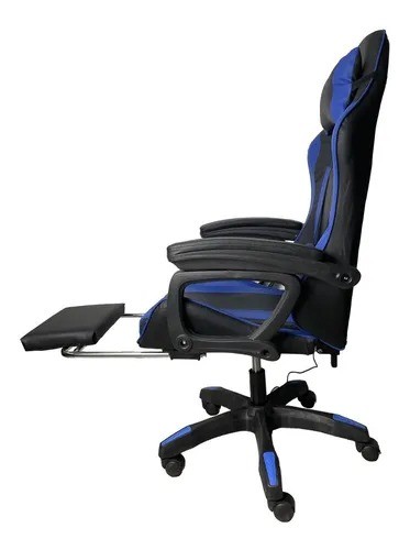 muebles y colchones - Silla gaming respaldo alto reclinable para juegos con reposapies. 2