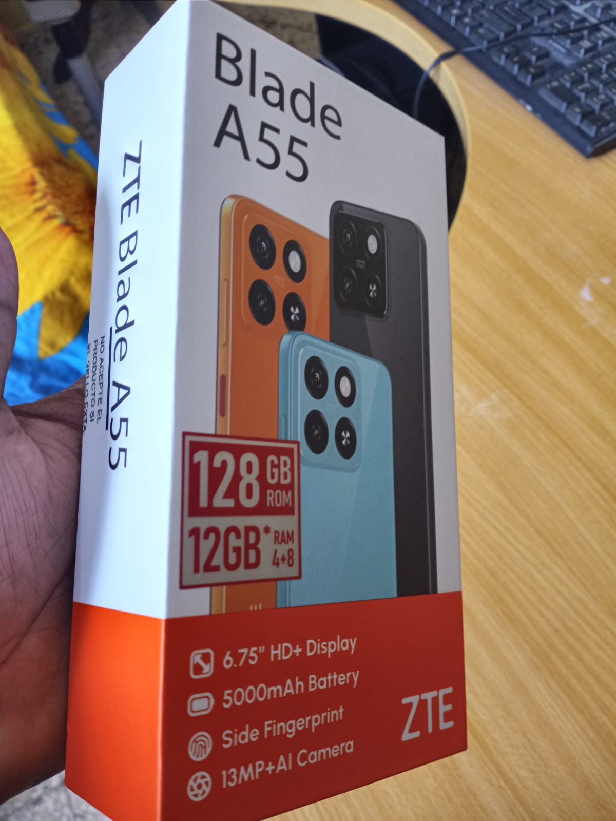 celulares y tabletas - ZTE Blade A55 128gb, 12gb de Ram azul nuevo caja. 2