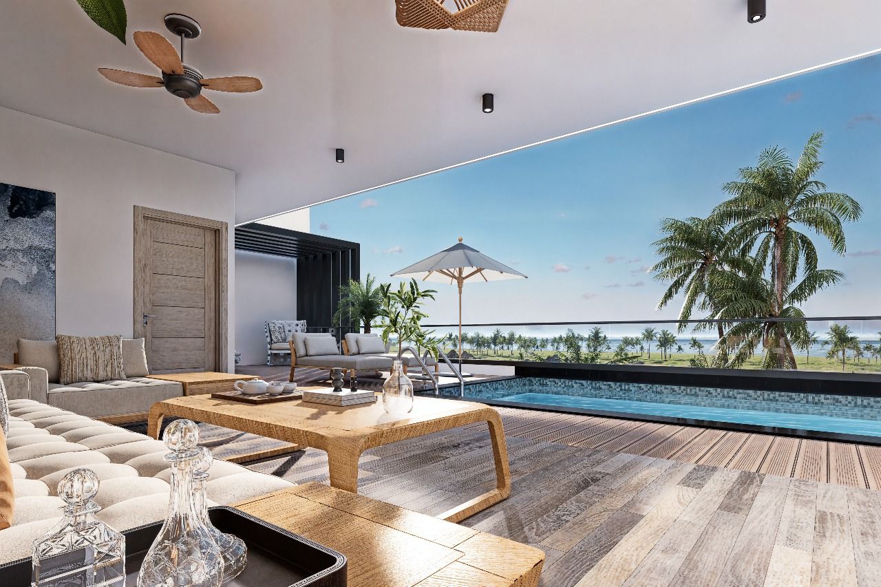 casas vacacionales y villas - Villa en Cap cana Vista al mar y al Golf en Plano 5