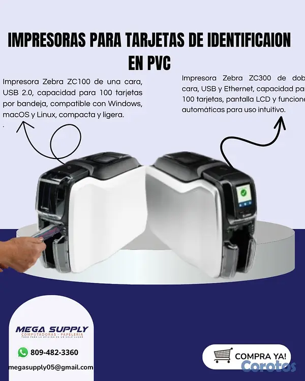impresoras y scanners - IMPRESORA PARA TARJETA DE IDENTIDICACION EN PVC 
