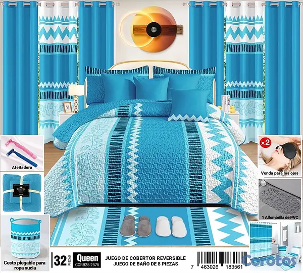 muebles y colchones - JUEGO DE COBERTOR DE 32 PULGADAS  5