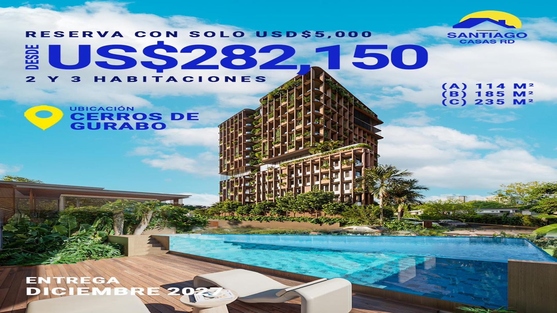 apartamentos - APARTAMENTO EN VENTA EN LOS CERROS DE GURABO, SANTIAGO DE LOS CABALLEROS. 1