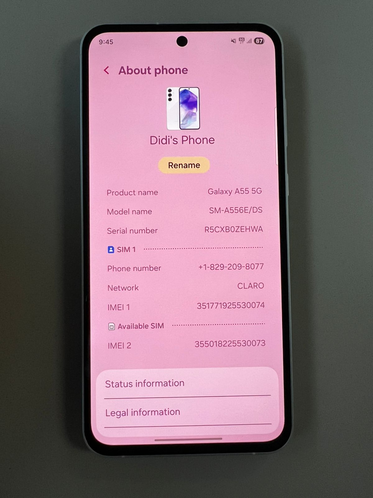 celulares y tabletas - Vendo samsung A55 5g 4