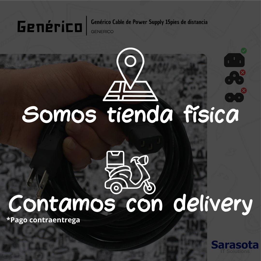 accesorios para electronica - Cable de poder de 15 pies Somos Sarasota 2