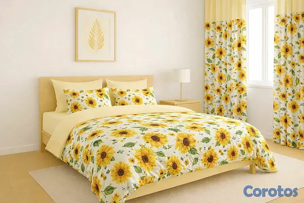 decoración y accesorios - juegos de colchas con cortinas 5 piezas
1 colcha
2 cortinas
2 fundas de almohada 7