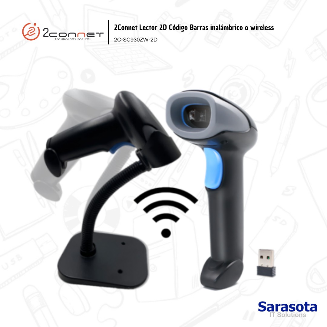 accesorios para electronica -  Lector inalámbrico de códigos de barra 2D 2Connet 1