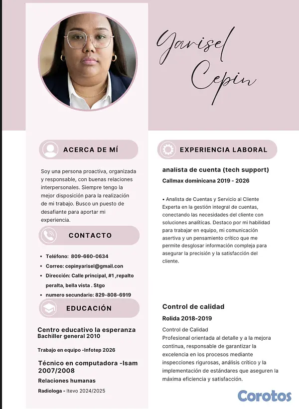 candidatos - busco empleo soy responsable y proactiva con conocimientos de informática 3
