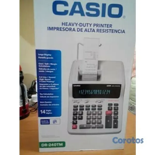 impresoras y scanners - CALCULADORA ,SUMADORA CASIO DR-240TM ,14 dígitos 
EN PANTALLA, DE USO PESADO  2