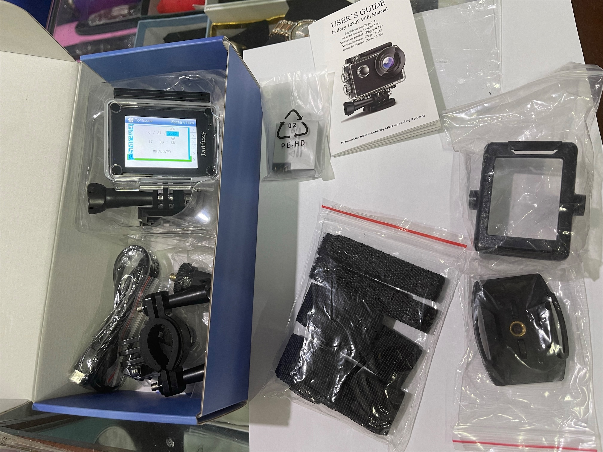 camaras y audio - Jadfezy Cámara de acción WiFi Ultra HD 1080P. Para Motor. Doble bateria 1