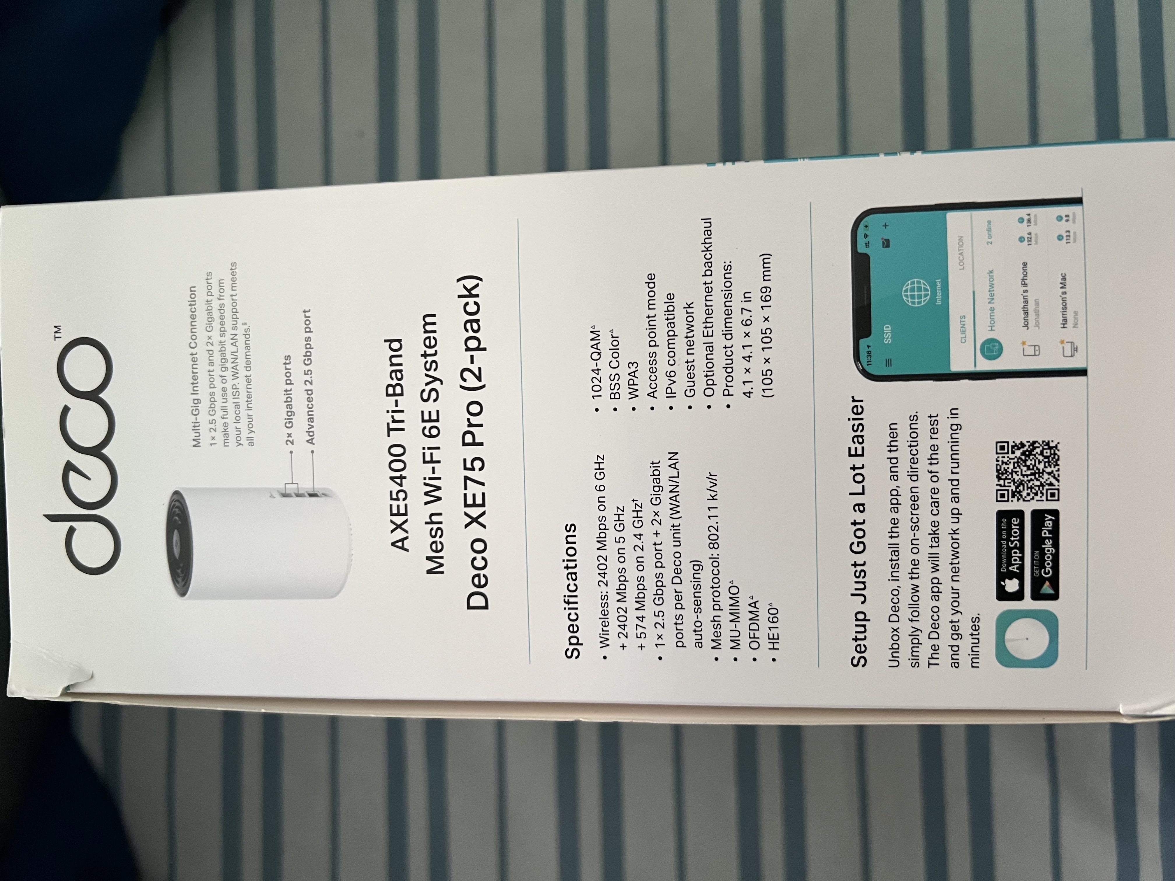 otros electronicos - TP-Link Deco XE75 Pro AXE5400 WiFi 6E Mesh Routers (Repetidores en Malla) 2