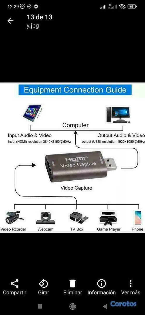 accesorios para electronica - Capturadora de vídeo HDMI a USB 3.0. 6