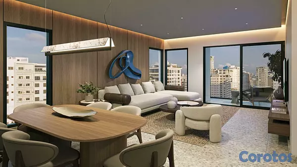 apartamentos - Apartamento en venta de 3 habitaciones en Evaristo Morales 4
