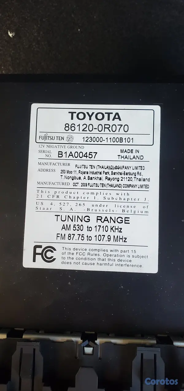 repuestos - Radio Original Toyota RAV4 3
