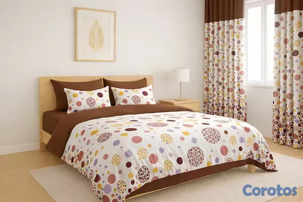 decoración y accesorios - juegos de colchas con cortinas 5 piezas
1 colcha
2 cortinas
2 fundas de almohada 10