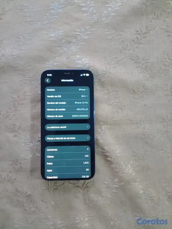 celulares y tabletas - vendo celular iPhone 12 Pro  6