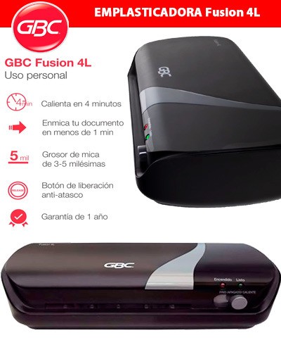 impresoras y scanners - Plastificadora .Laminadora de Carnet GBC Fusion 4L
P6664 0