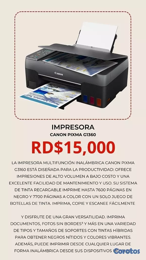 impresoras y scanners - Impresora Canon