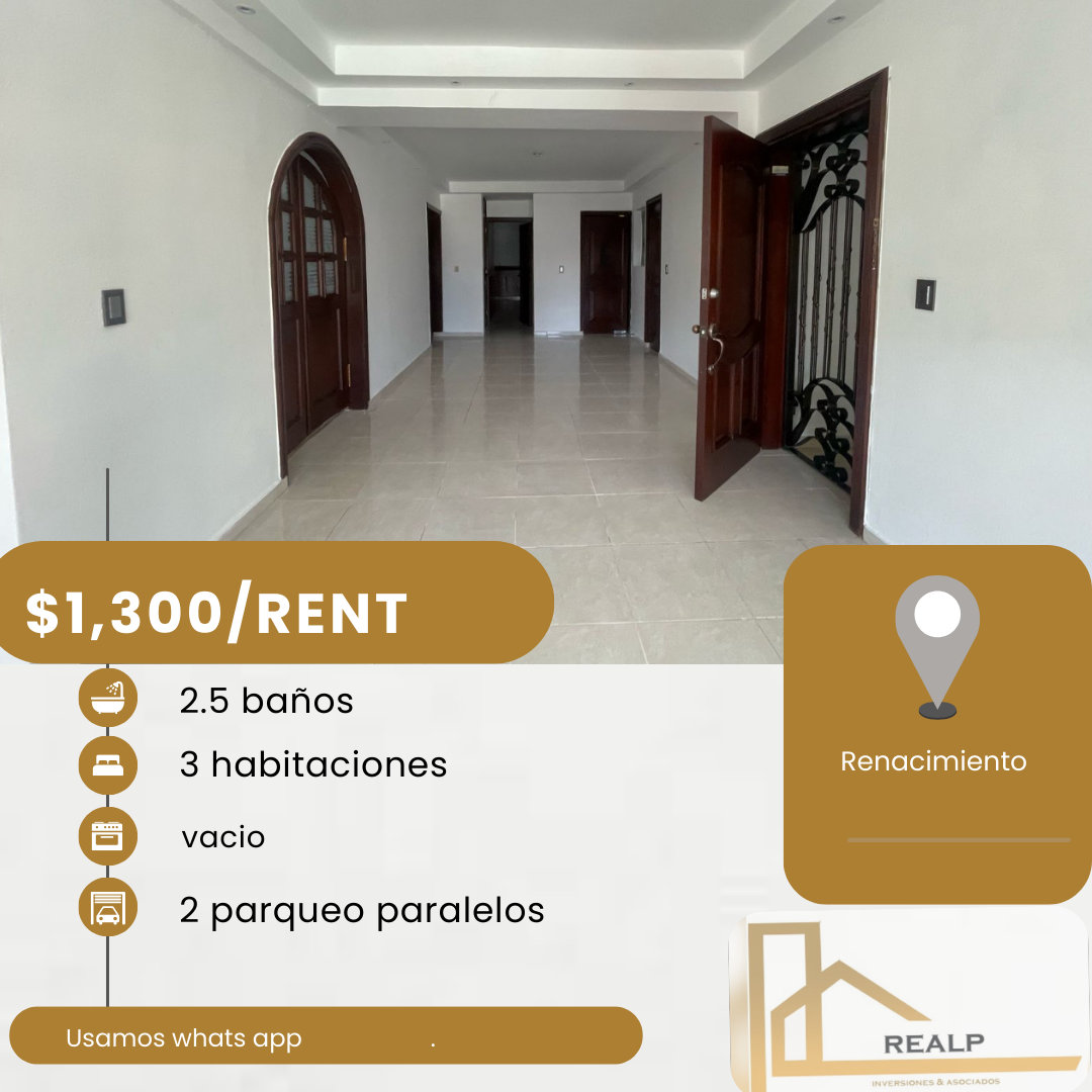 apartamentos - hermoso apartamento en buena zona en el renacimiento  0