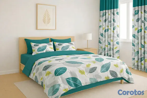 decoración y accesorios - juegos de colchas con cortinas 5 piezas
1 colcha
2 cortinas
2 fundas de almohada 11