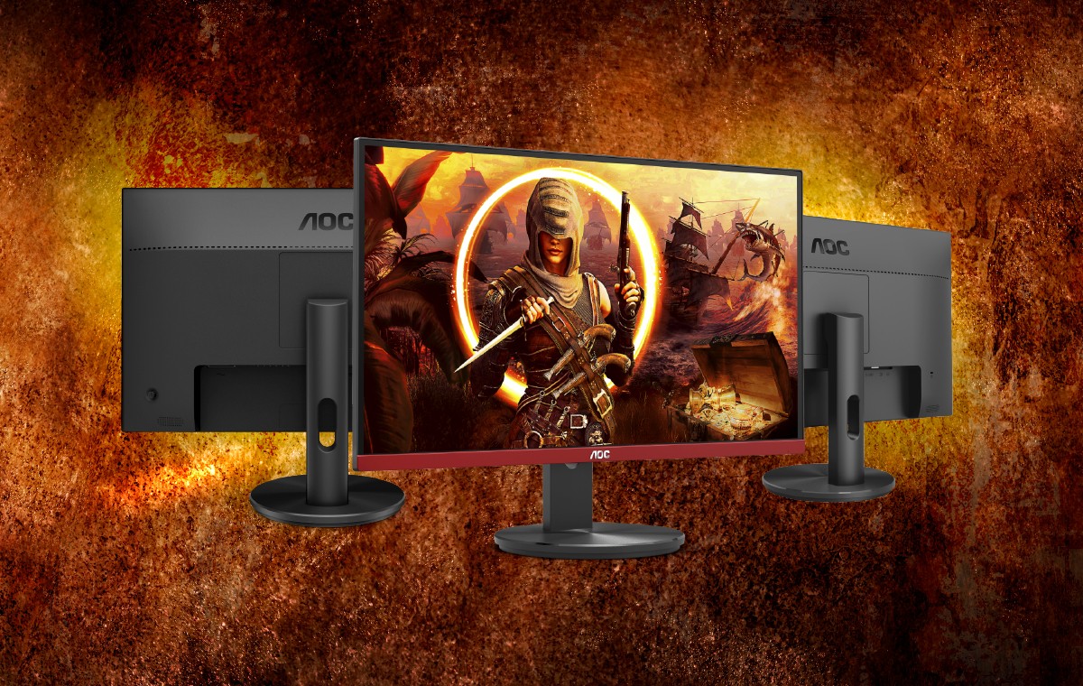 computadoras y laptops - MONITOR AOC MODERNO 24 pulgadas  VA FULL HD, HDR, FREESYNC 144HZ, 1920 X 1080 