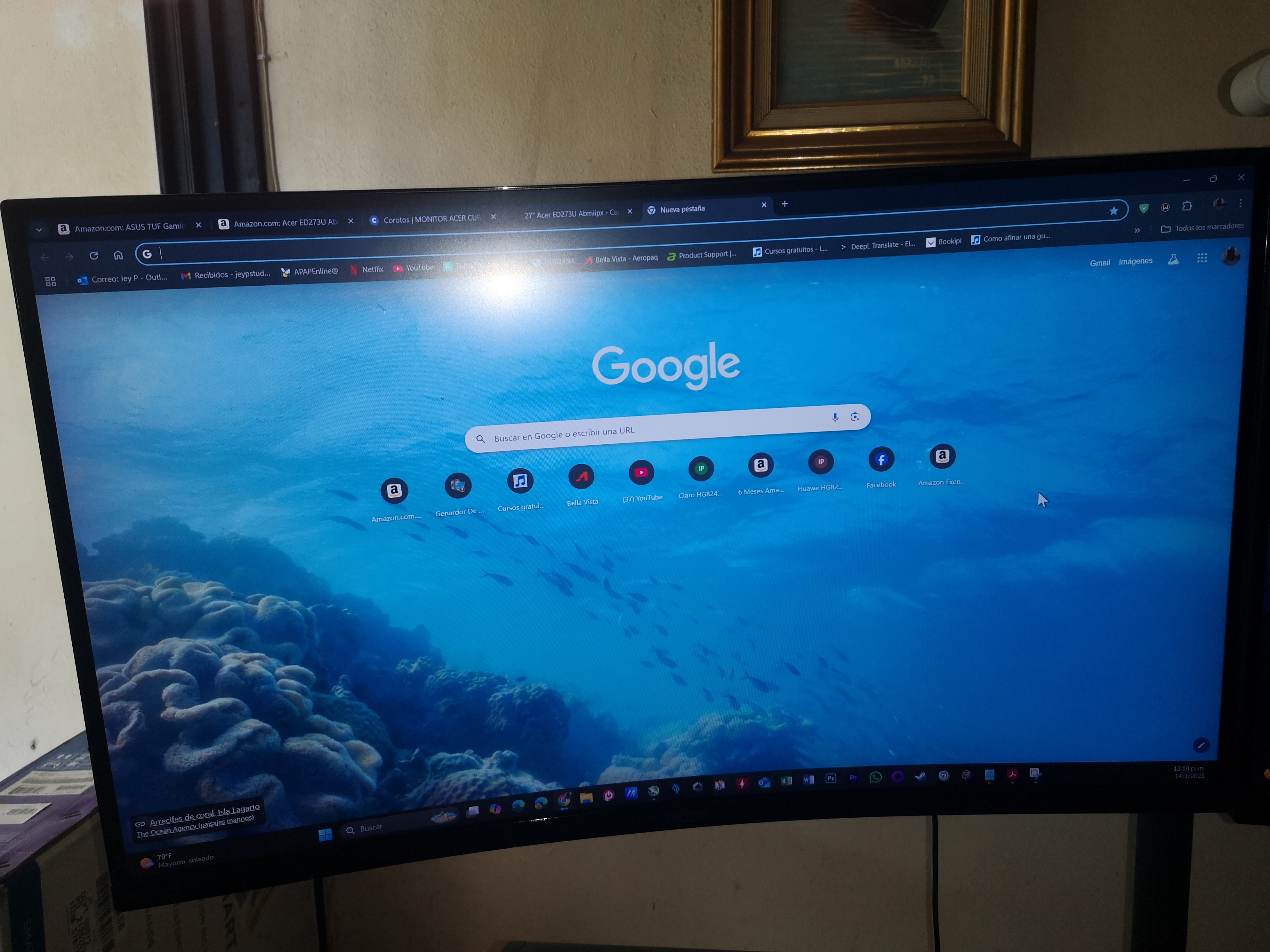 computadoras y laptops - Monitor Acer ED273U Colores nítidos y realistas cobran vida con 2560 x 1440p. 1