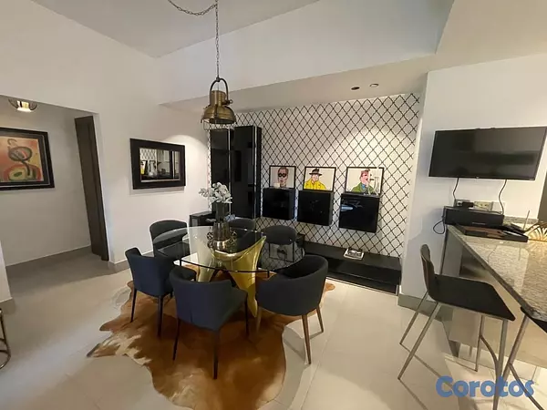 apartamentos - Apartamento Amoblado de 2 Habitaciones en Alquiler - Piantini - Áreas Sociales 3