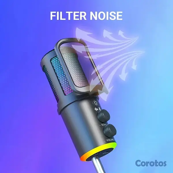accesorios para electronica - Micrófono USB Condensador SU9 Streaming Podcast 🔥 4