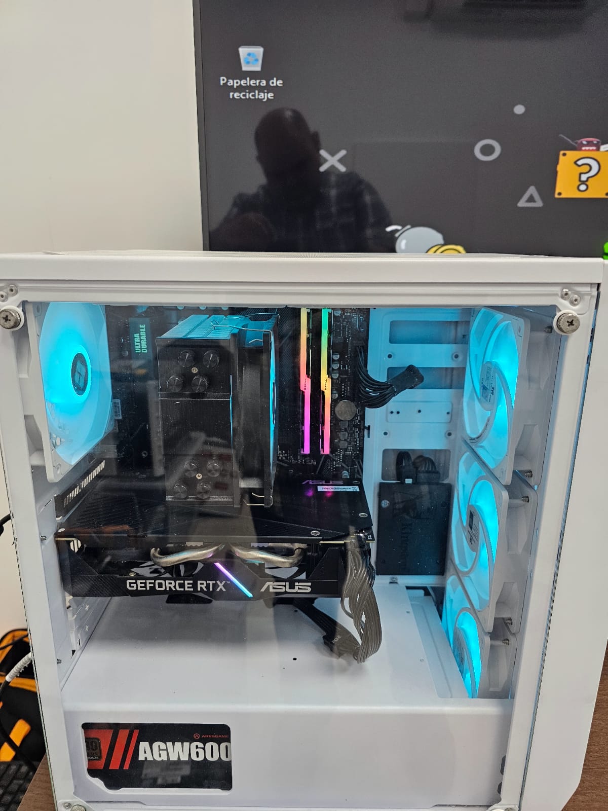 computadoras y laptops - PC GAMER PROCESADOR AMD RYZER 7 5700X, GEFORCE RTX ASUS 6 GB RGB 1