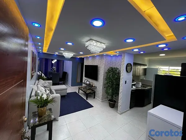 apartamentos - venta de apartamento amueblado en autopista de san Isidro santo Domingo este  6
