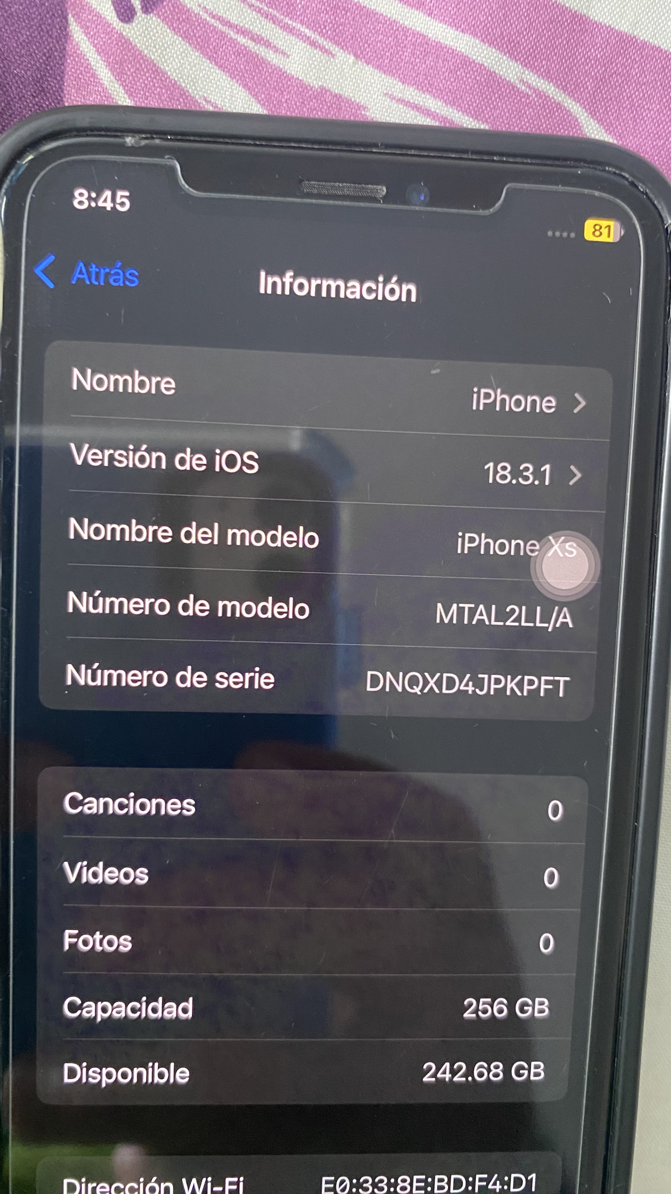 celulares y tabletas - Vendo IPhone XS Normal 256 GB 1