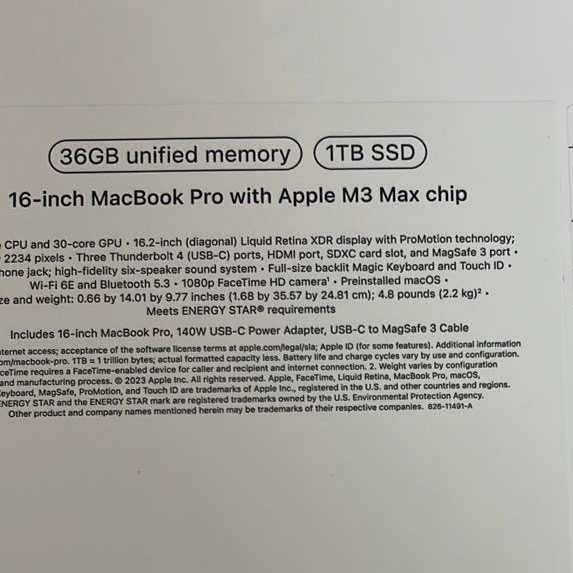 computadoras y laptops - MacBook Pro 16” M3 Max 1TB SSD / 36GB RAM Nueva Sellada Con Garantía  2