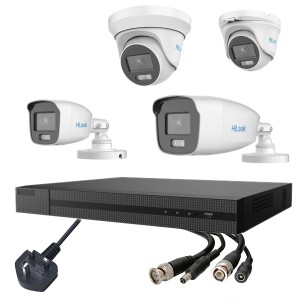 camaras y audio - Kit de cámaras de seguridad Hilook color vu